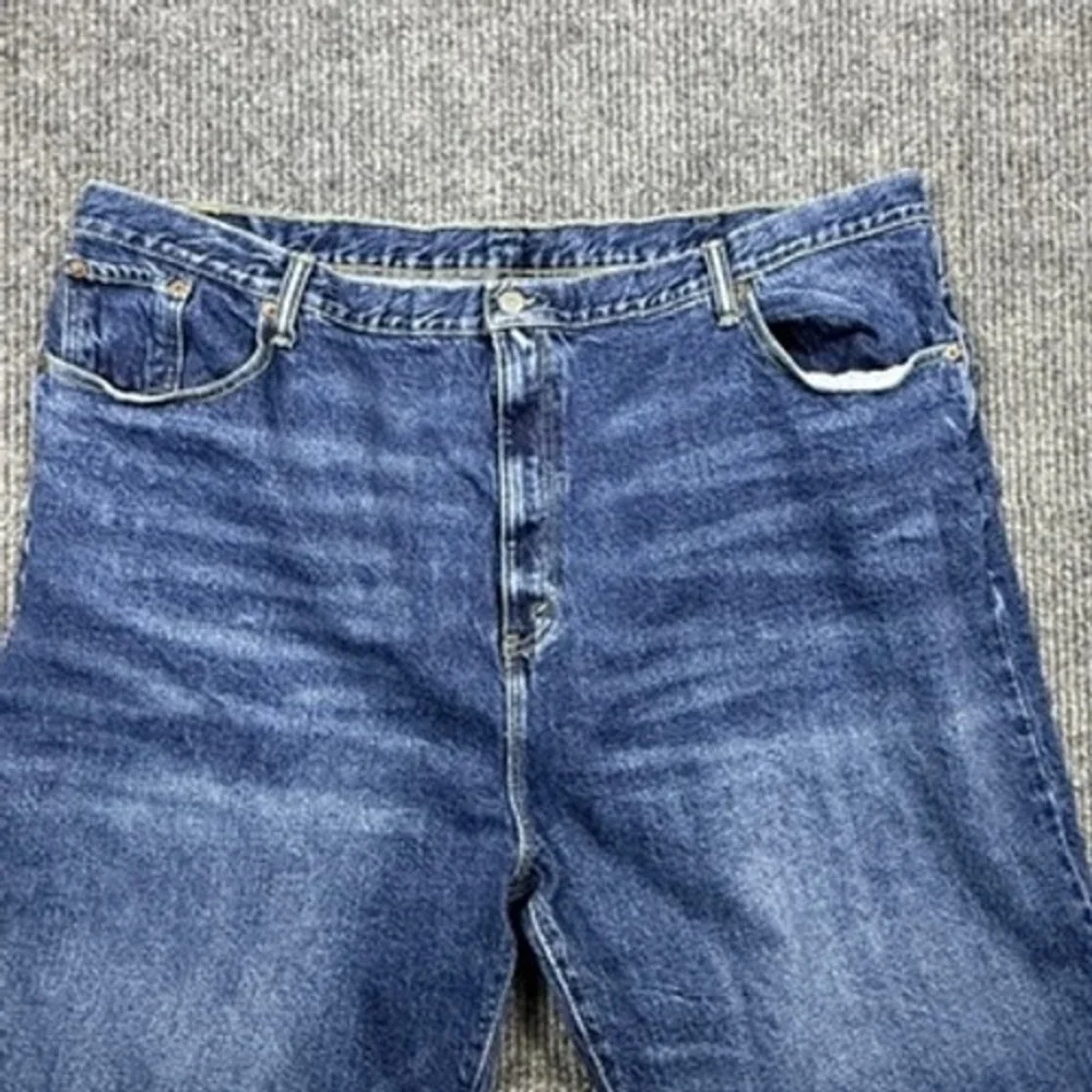 Levis 569 Loose Straight Denim Shorts Mens Size W46 Dark Wash Blue 31569-0017
